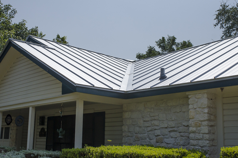 Standing Seam Metal Roof On Residential Home